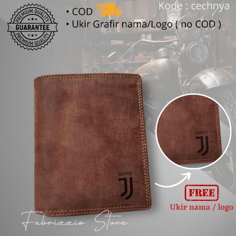 dompet kulit pria simple full kulit ( free tulis nama)