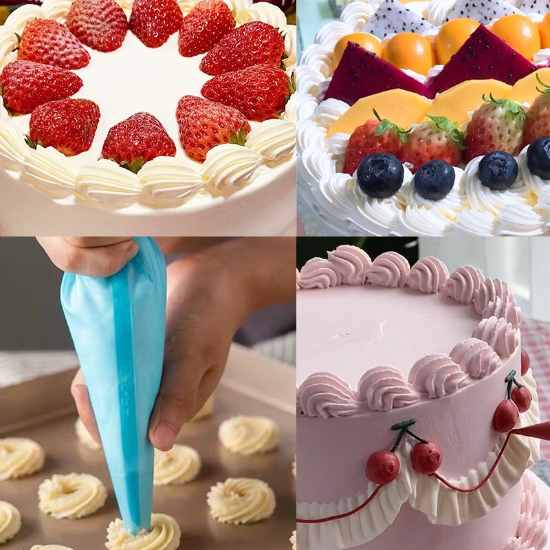 Piping Bag Silicone 16 in 1 Icing Piping Bag untuk Dekorasi Kue Cake / Piping Bag Spuit Cake Silicone Serbaguna