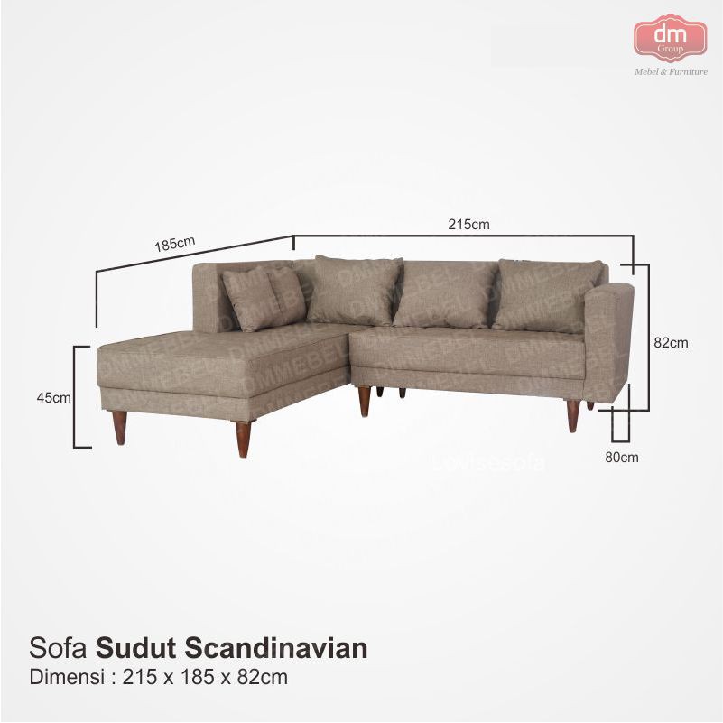 Sofa Minimalis Sofa Sudut SCANDINAVIAN - DM Mebel