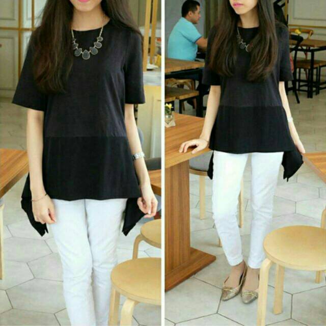 Vera Wang Balck Wing Blouse