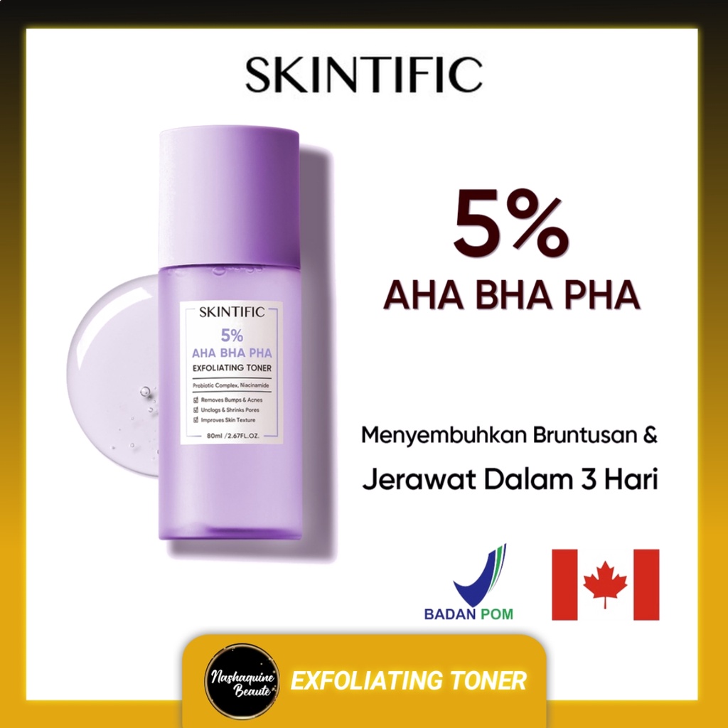 SKINTIFIC 5% AHA BHA PHA Exfoliating Toner 90ml