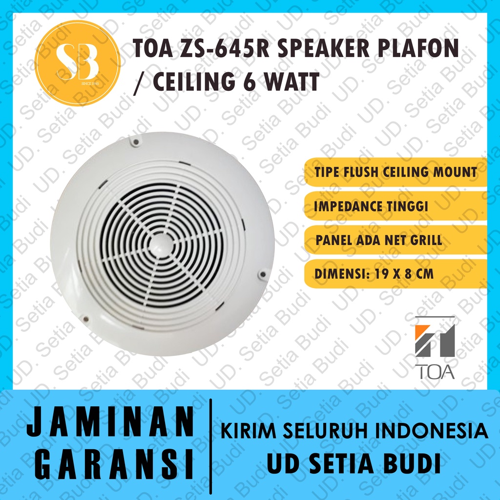 TOA ZS-645R Speaker Plafon Ceiling 6 Watt 645 R