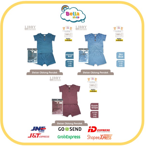 LIBBY EARTH SERIES SETELAN BAJU OBLONG PENDEK SETELAN BAJU OBLONG PANJANG - BELLA SHOP