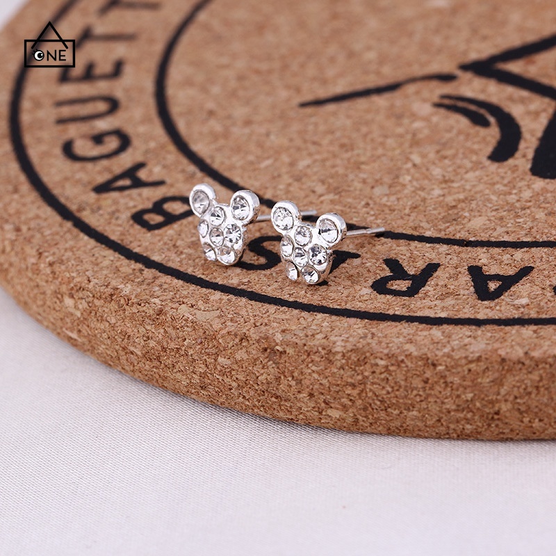 COD❤Anting ​Korea Mutiara Pejantan Kristal Fashion Wanita Murah Hati Mutiara Pesona Zirkon Fashion Korea