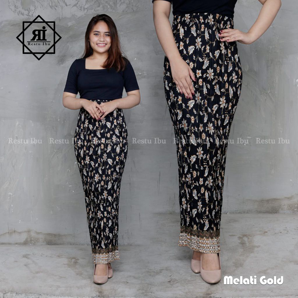 Rok Plisket Batik/ Rok Plisket/ Bawahan Kebaya/ Rok Kebaya/ Rok Wisuda/ Putri Malu Ijo