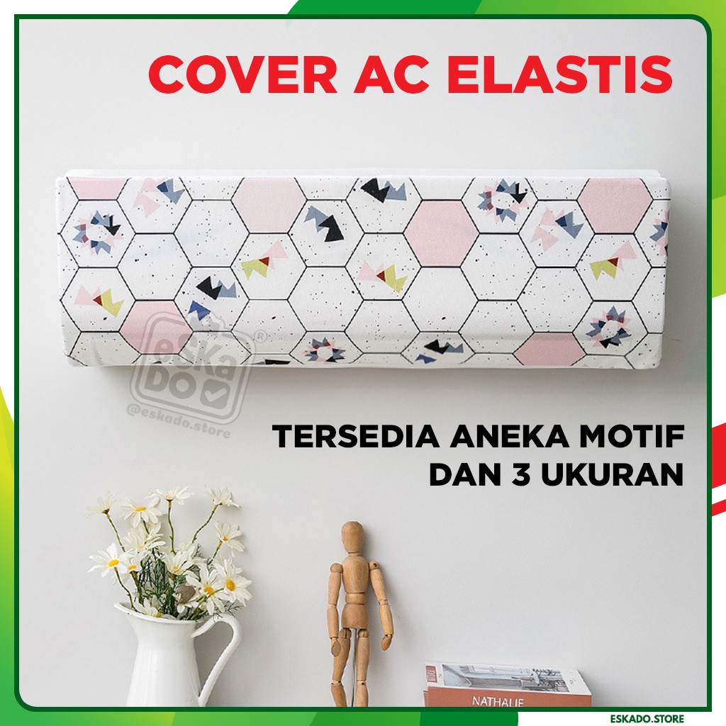 Cover / Penutup AC Bahan Kain Elastis Dekorasi AC