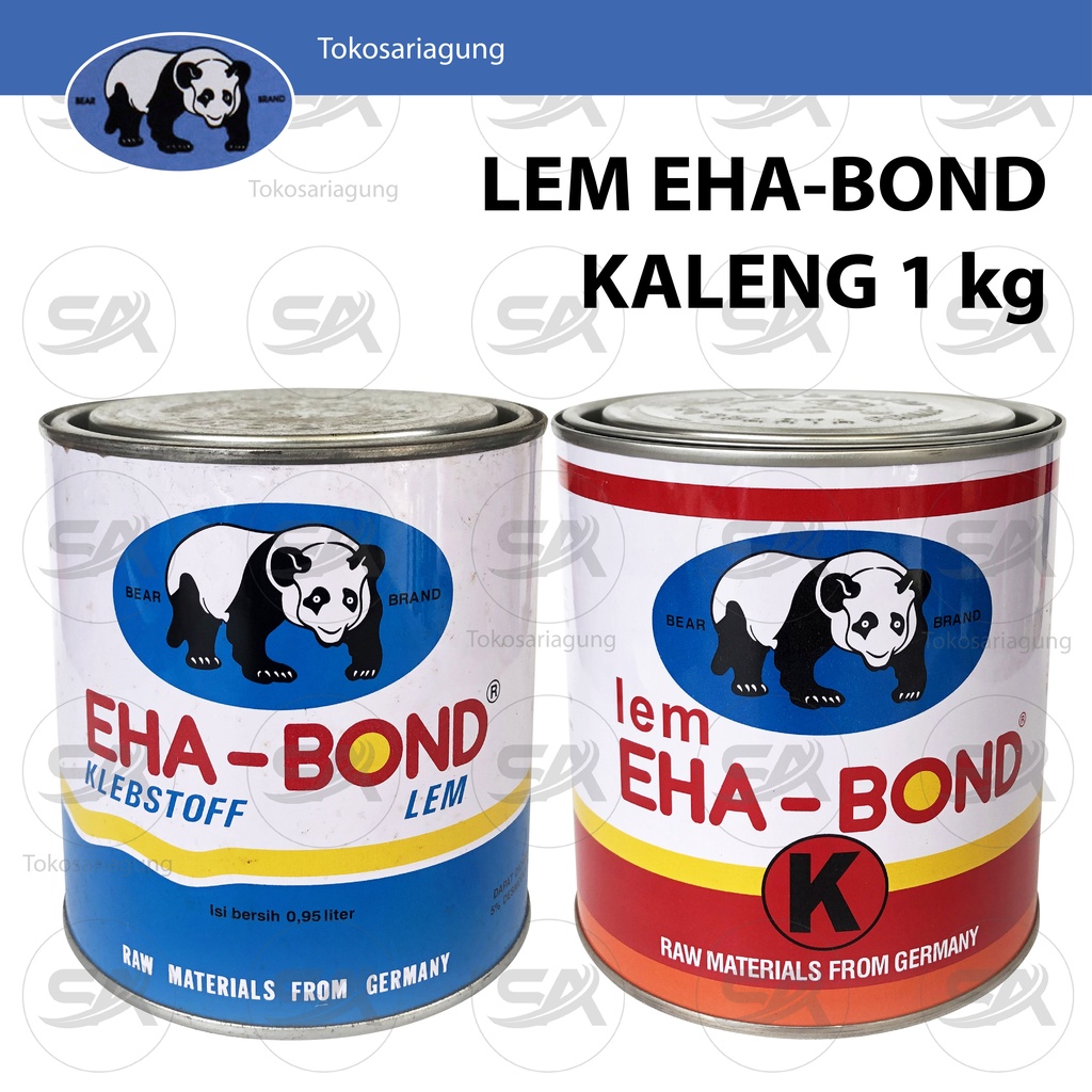 

LEM EHA-BOND KALENG 1kg - LEM KUNING SERBAGUNA KAIN KULIT IMITASI BUSA KAYU HPL SOL KARET