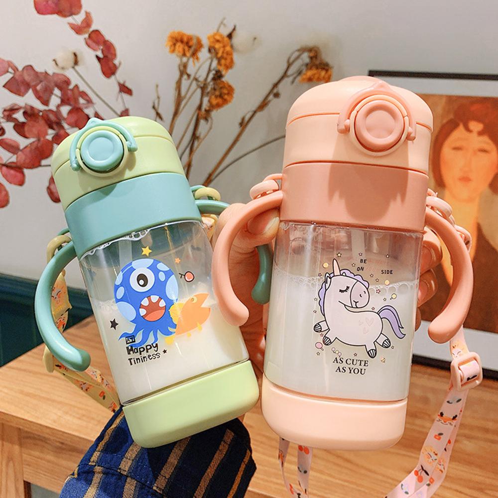 Needway Botol Air Minum Anak Portable 280ml Bayi Plastik Anak Memantul Tutup Cangkir Mug Outdoor