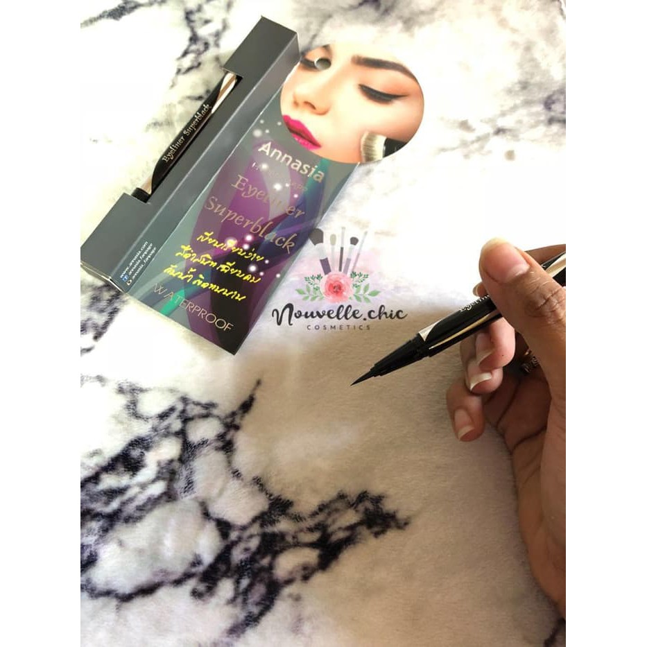 Annasia Eyeliner Spidol SUPER BLACK & WATERPROOF EYELINER SPIDOL