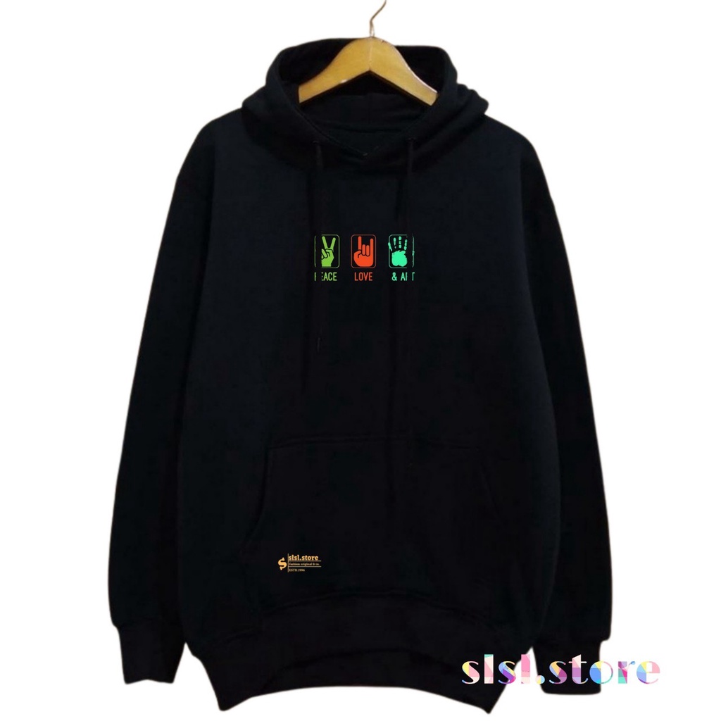 Sweater Hoodie Aesthetic Pria Distro Warna Hitam Bahan Flece Katun Tebal Size Jumbo M L XL XXL Sablon Metal Simpel Suiter Jumper Kasual Hight Quality Original Bandung