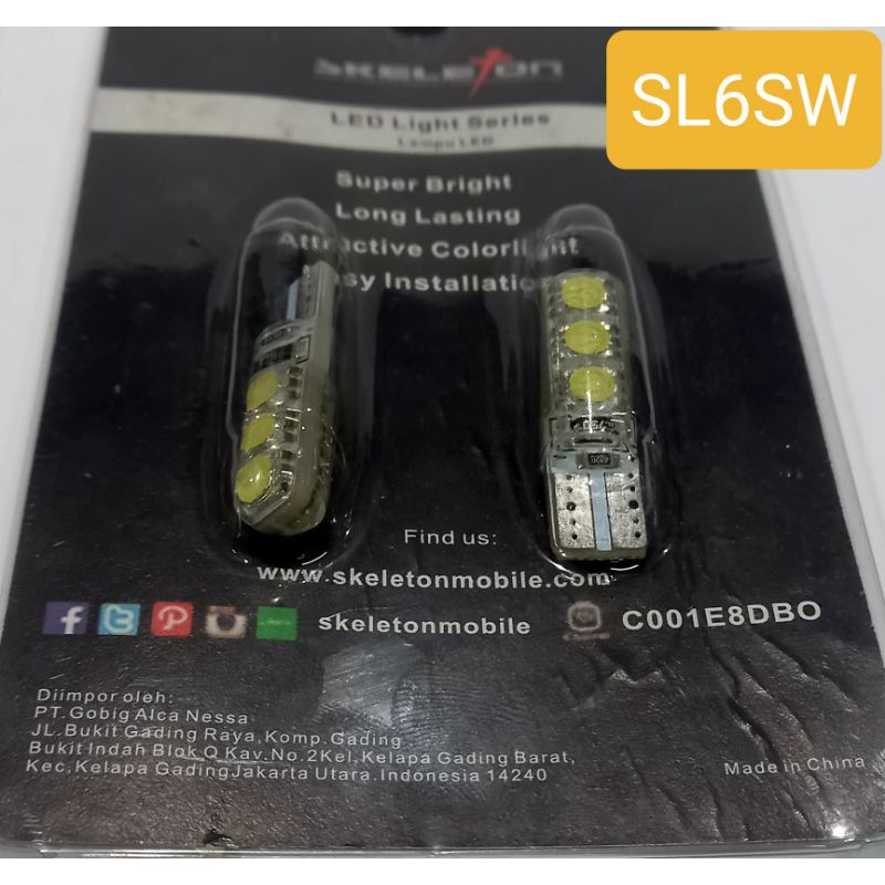 Lampu Kecil Atau Lampu Tancep LED T10 SKT-SL6SW