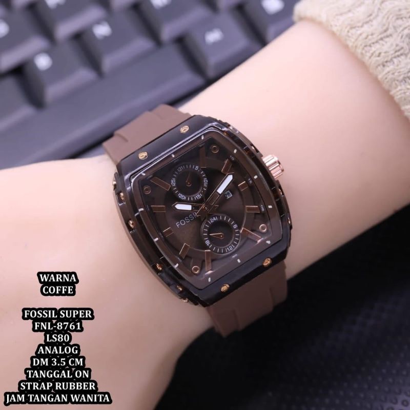 Jam Tangan F0ssil Rubber Jam Tangan Terlaris Pria Wanita Hot Seller