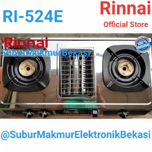 Kompor Gas Rinnai 3 Tungku RI-524E