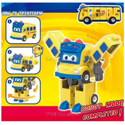 DIECAST GOGOBUS TRANSFORMING ROBOT GOGO BUS FIRY JUSTIN AMBY BERKUALITAS