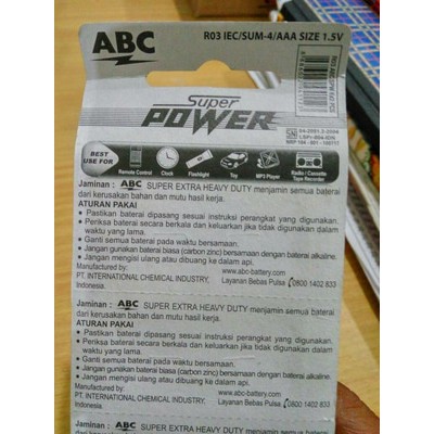 Battery ABC type A3(1 pasang )