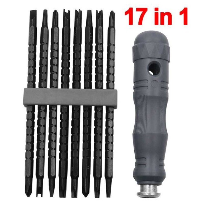 LIWU Obeng Set Screwdriver 17 in 1 - 2698 - Hitam