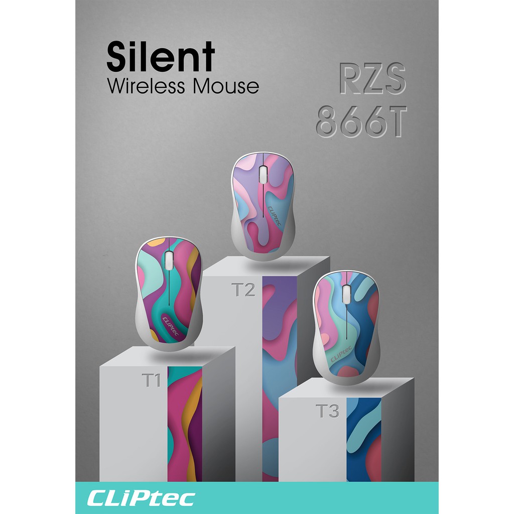 MOUSE WIRELESS CLIPTEC RZS866T XILENT TRAX 1200DPI