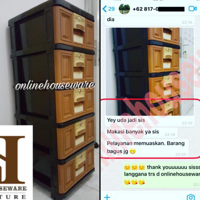 Promo Lebaran!! Lemari Plastik Lemari Pakaian Laci Napolly SSUN 5 STB500 #WR2136