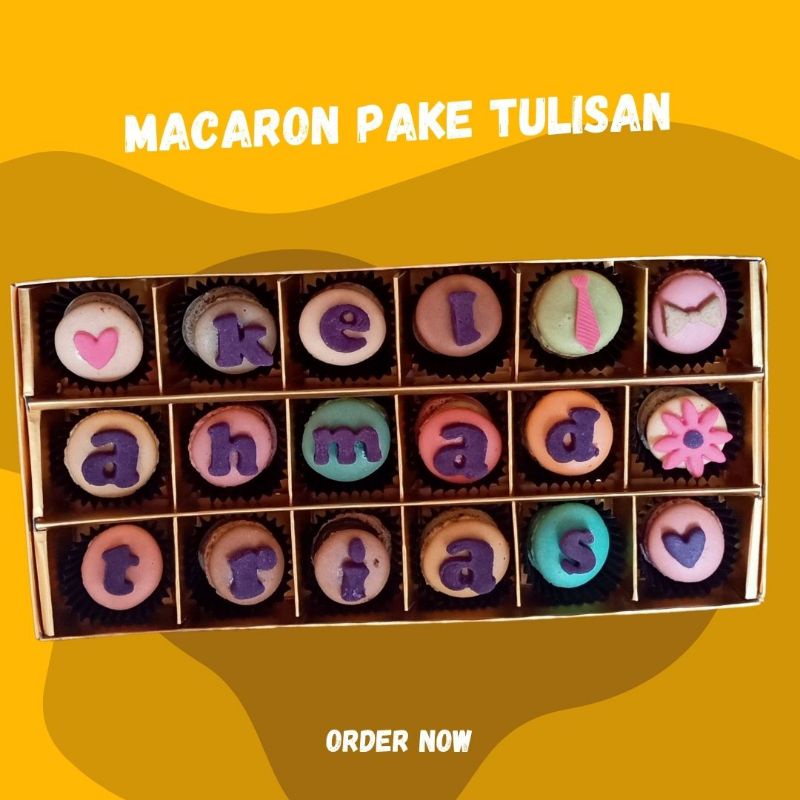 

Baby Macaron gift pake tulisan isi 18 Pengiriman instant GrabSend gosend NIKIS.id