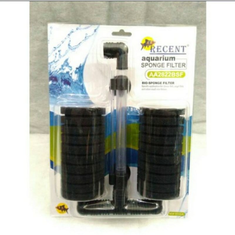 Bio sponge filter RECENT AA 2822 BSF double sponge aquarium aquascape