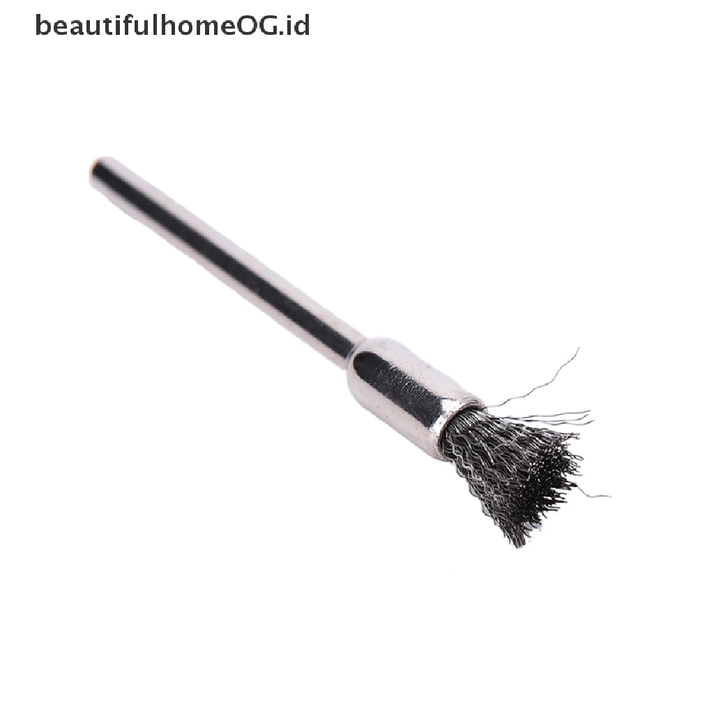 // beautifulhomeOG.id // New 10pc Mini Wire Brush Brushes Cup Wheel for Grinder or Drill 3x5mm **