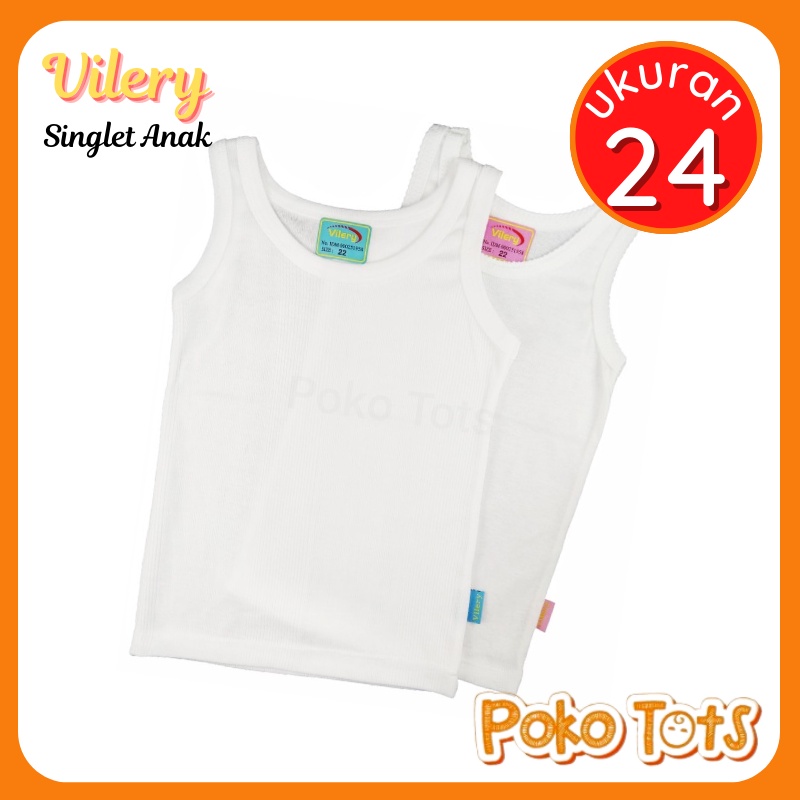 Vilery Singlet Anak Ukuran 24 Kaos Dalam Lembut WHS