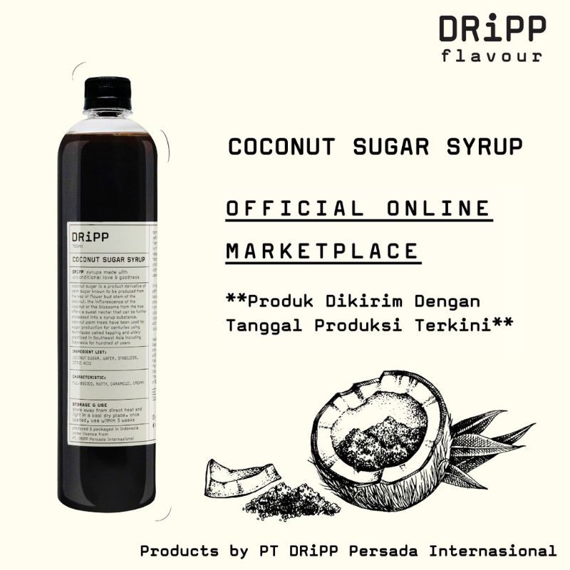 

DRiPP Coconut Sugar Syrup - Sirup Rasa Gula Kelapa Beda Dari Sirup Gula Aren atau Palm Sugar