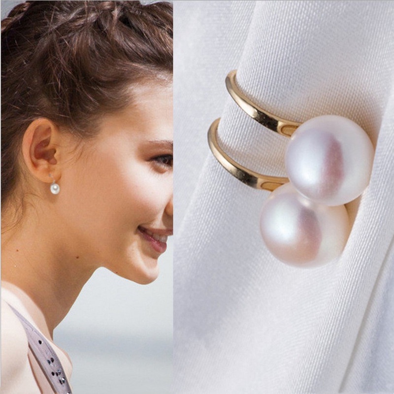 Anting Tindik Mutiara Gaya Korea Sederhana Aksesoris Fashion Wanita Anting Logam