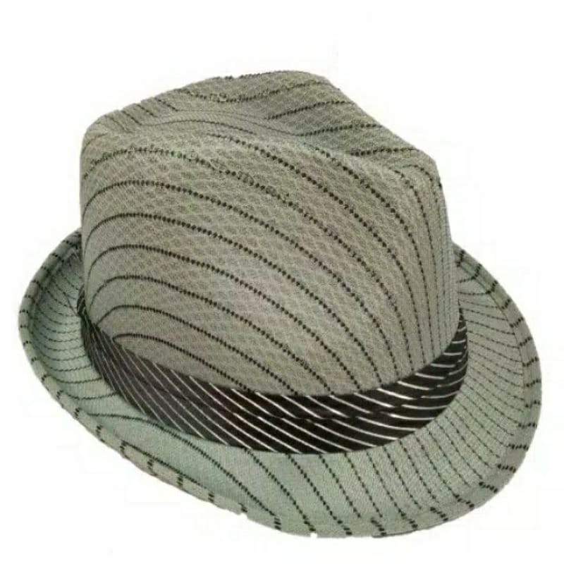 Cod Topi Fedora Fazz Motif Salur/Topi tompi/Topi cowboy/Topi bruno mars