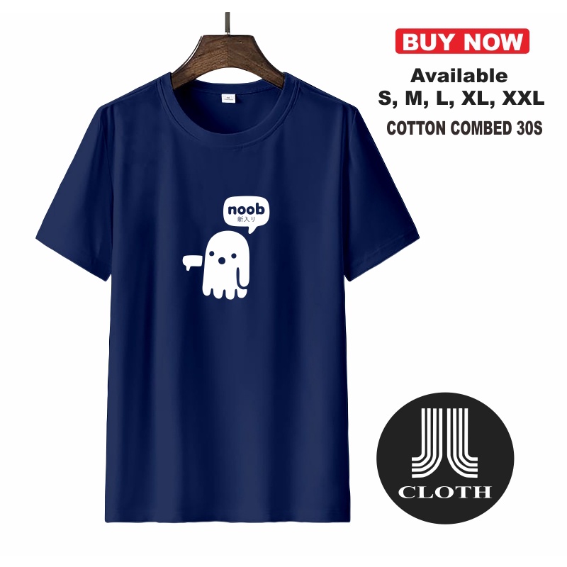 T SHIRT BAJU KAOS DISTRO NOOB EMOTE JAPAN COTTON COMBED 30S