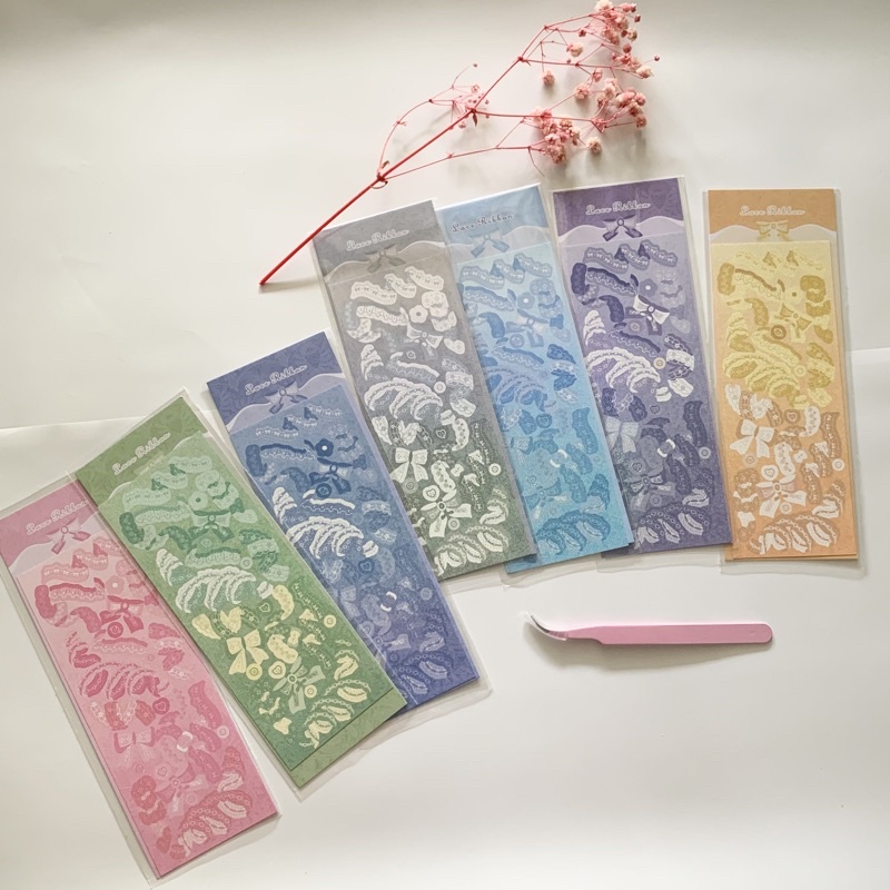 

sticker korea confetti flower deco photocard glitter readystock