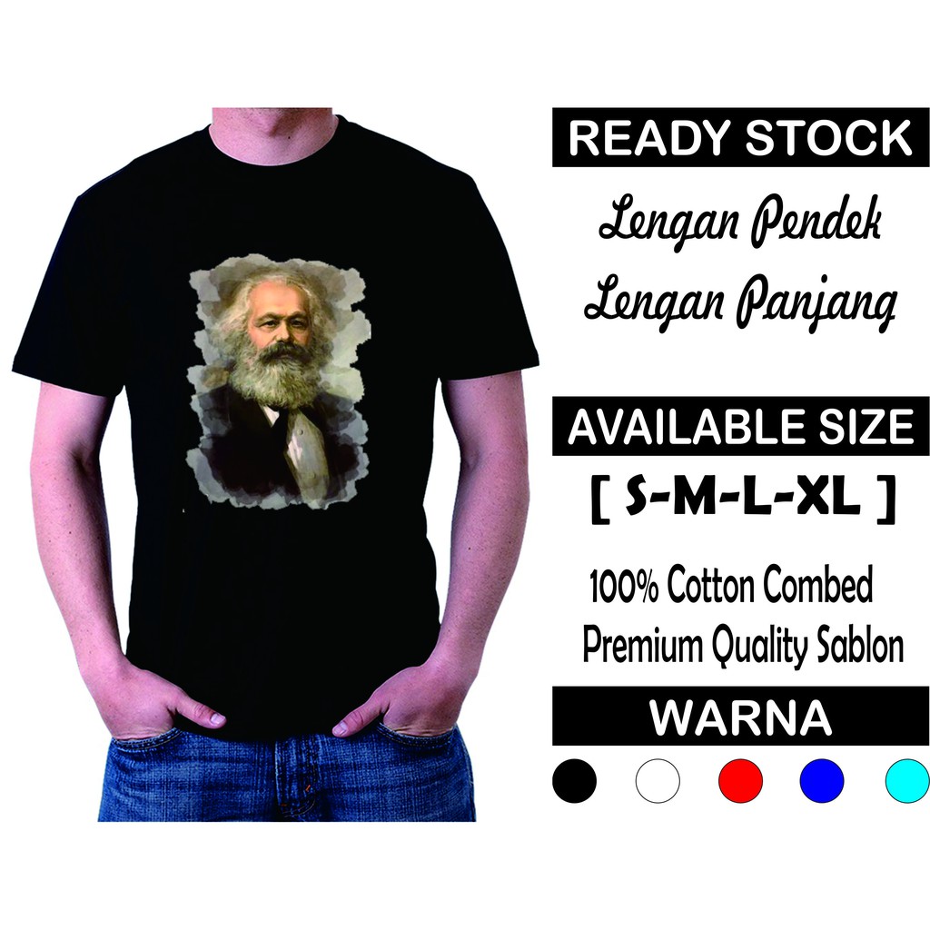 KAOS KARL MARX/KAOS DISTRO MURAH/KAOS SABLON MURAH/KAOS KEREN/KAOS TOKOH