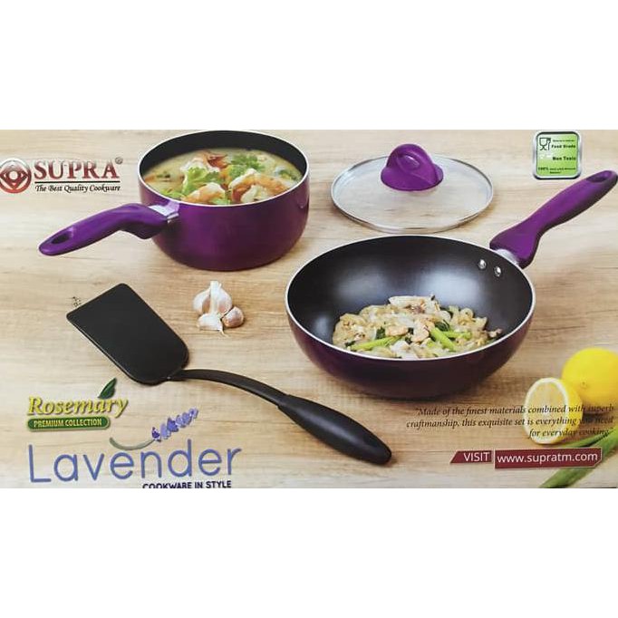Panci Set Supra Lavender Panci Supra Original Sauce Pan Cookware -Ungu - Ungu - Terbaik 