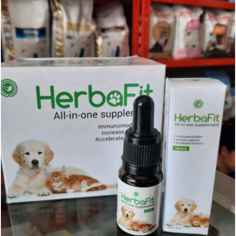 Herbafit Suplemen kucing anjing 10ml ( 1box isi 12btl)