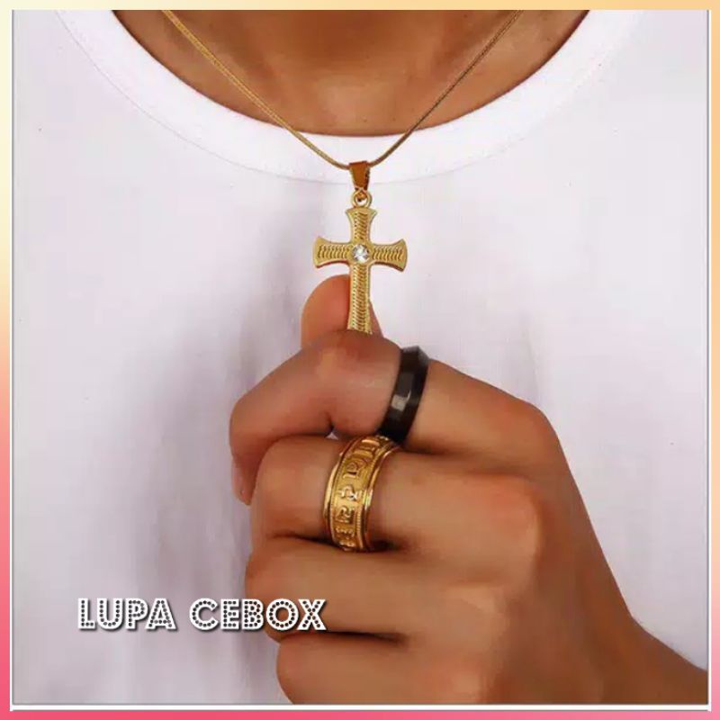 Kalung Salib Kalung Pria & Wanita Mata Cristal
