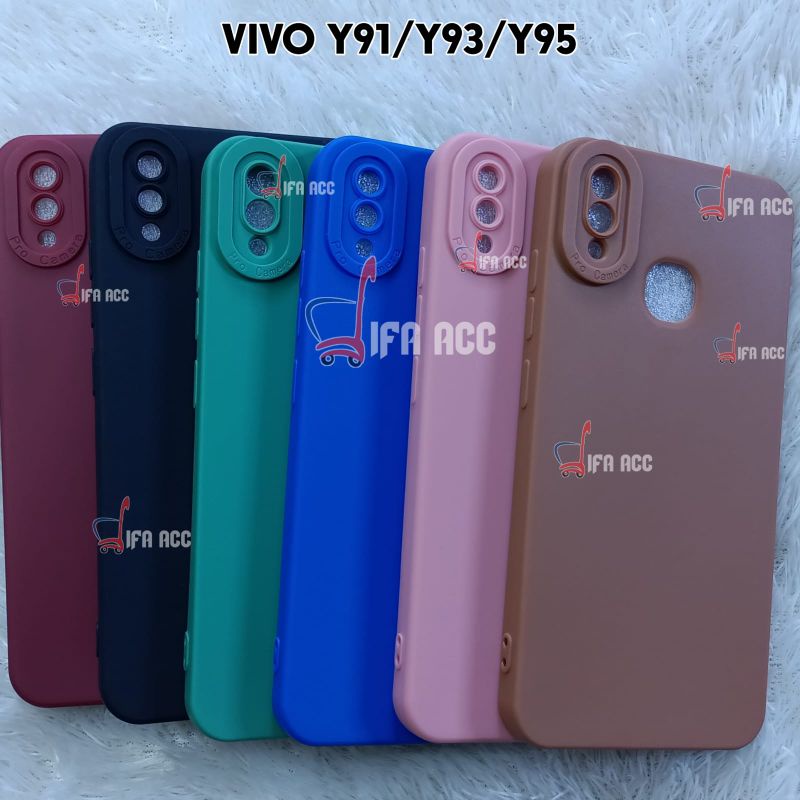 CASE VIVO Y91 VIVO Y93 VIVO Y95 CASE TPU PRO MACARON PELINDUNG CAMERA 360