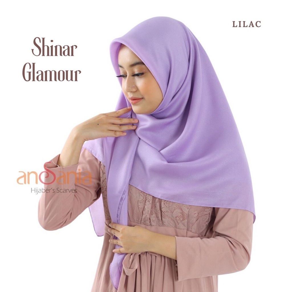 Segiempat Shinar Glamour Jilbab Sinar Glamour ANSANIA Jahit Tepi Jilbab Hijab Luxury