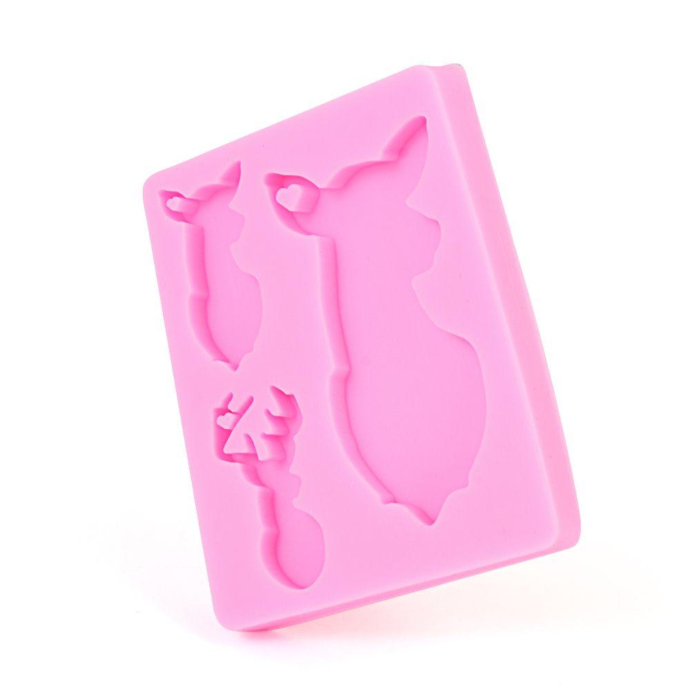 Lanfy Cetakan Silikon Gantungan Kunci Rusa Liontin Resin Ornamen Resin Kerajinan Tangan Casting Mold