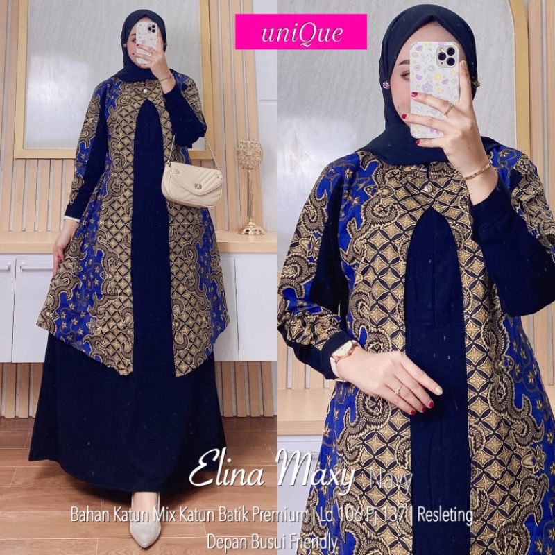 Anindya Unique Elina Maxy || Malia Maxy Dress Gamis Original Terbaru