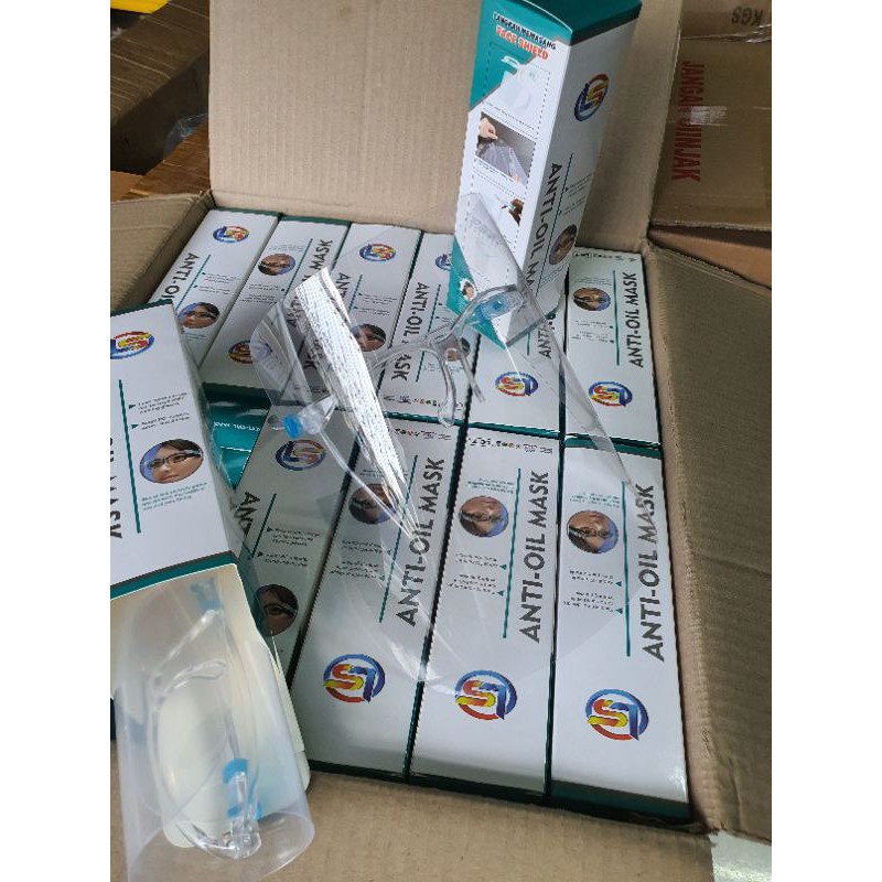 Grosir Faceshield Nagita Box Satuan Anti Oil Anti Splash Face Shield Kacamata Artis Murah Raffi