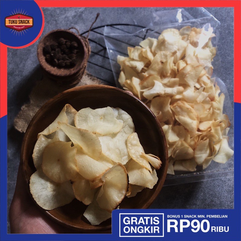 

SNACK CEMILAN KERIPIK SINGKONG MAKANAN RINGAN OLEH OLEH KHAS CILACAP