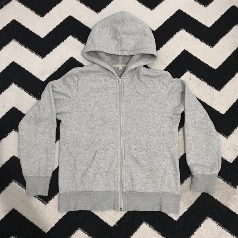 Hoodie Zipper Uniqlo Second