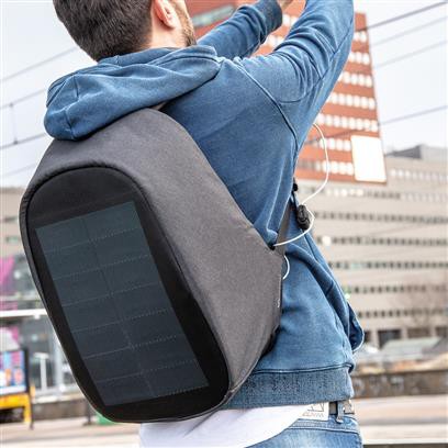 Bobby Tech Anti-Theft Backpack Bag Ransel Tas Solar Panel Anti Maling