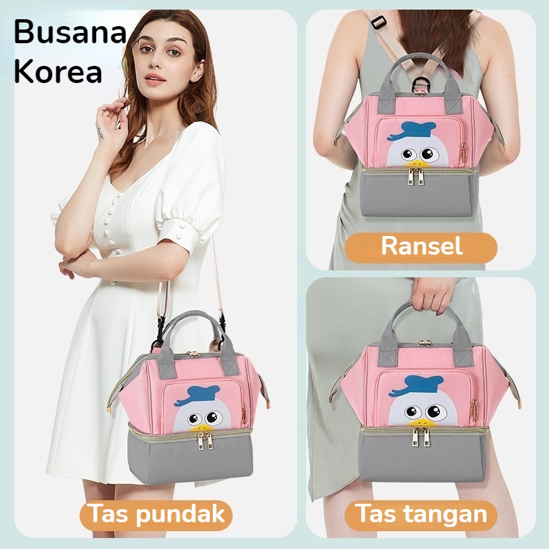 【Debora Mall】2in1 Fashion Cooler Bag Asi / Multifungsi Tas Asi Cooler Bag Dan Tas Bayi / Diaper Bag Ransel / Tas Wanita