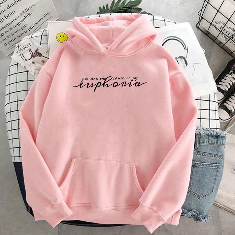 EUPHORIA HOODIE WANITA - ATASAN JUMPER TEBAL TERLARIS