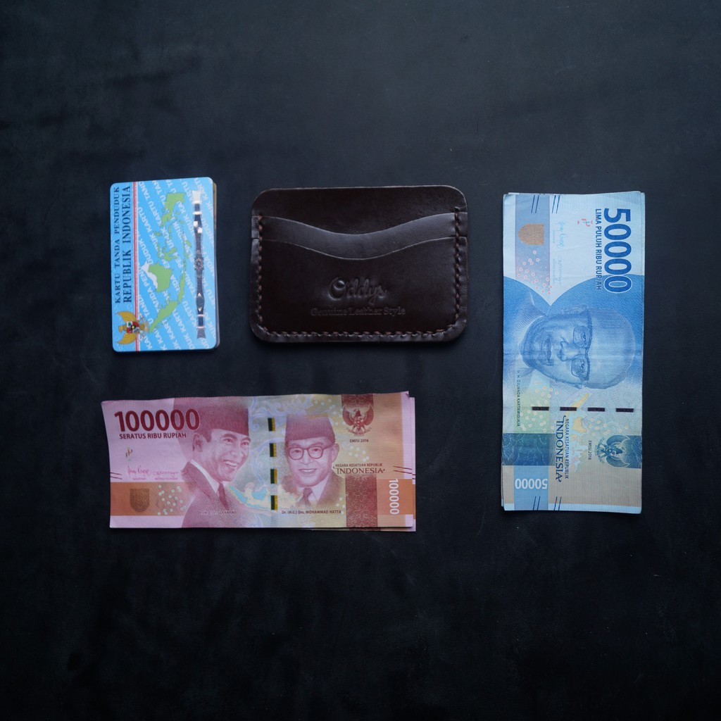 CANYON Leather Card Holder in Brown - Dompet Kartu Kulit Asli