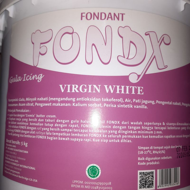 Fondant Fondx Warna Pastel Soft Colour 1kg Icing Sugar Gula Dekorasi Kue