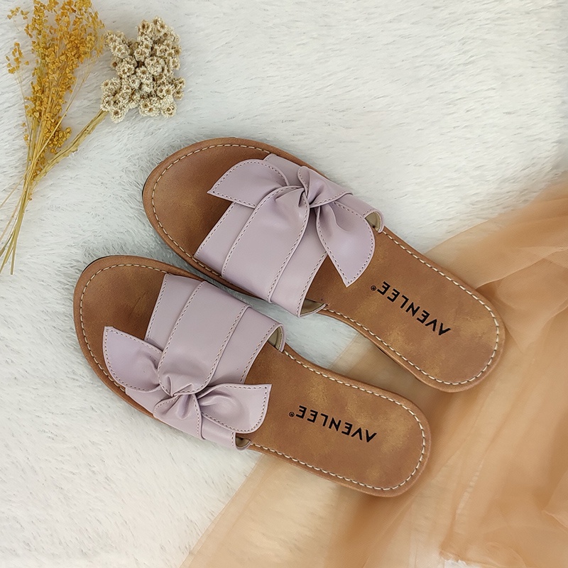 Sandal Wanita Pita Cantik Slop Sol Karet Flat Anti Licin