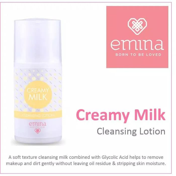 EMINA FACE CLEANSER CREAMY MILK CLEANSING LOTION