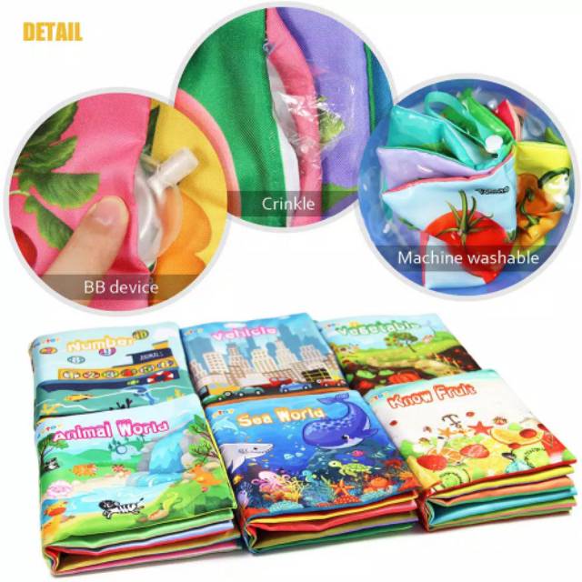 ECER !!! SOFT BOOK Buku Kain Bayi Satuan